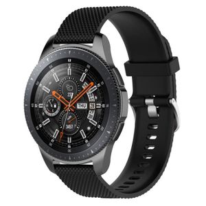 BRACELET DE MONTRE Bracelet de montre en silicone noir L bande courro