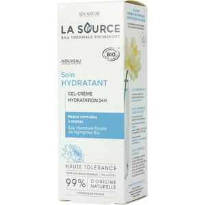 HYDRATANT VISAGE La Source Gel Crème Hydratation 24H De la gamme de soins HYDRATANTS à l’eau thermale florale de nymphéa bio 40 ml soin visage
