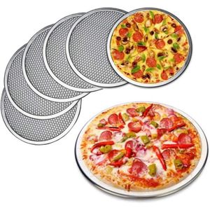 35,6 cm Poêle à pizza Plaque à pizza ronde anti-adhésive en acier inoxydable Plat à pizza en acier inoxydable 