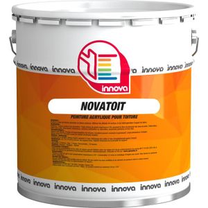 PEINTURE - VERNIS Peinture de toiture Novatoit - INNOVA - 15L - Gris anthracite - Ardoise - Acrylique - Mat