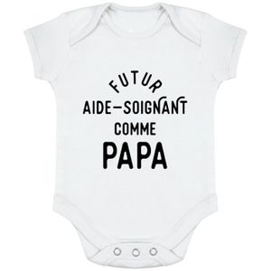 BODY body bébé | Cadeau imprimé en France | 100% coton | Futur aide-soignant comme papa