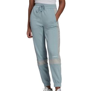 PANTALON DE SPORT Jogging Femme Adidas Cuffed - Bleu - Taille haute 