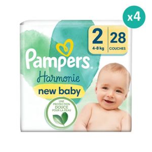 COUCHE Couches Harmonie Taille 2 - Pampers - 28 Langes - Blanc - Oui - Gamme Harmonie