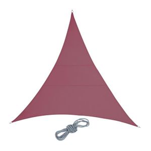 VOILE D'OMBRAGE Voile d'ombrage triangle PES rouge foncé - 10037849-985