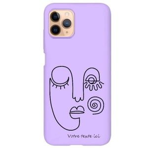 COQUE - BUMPER Coque violet Iphone 11 line art 1