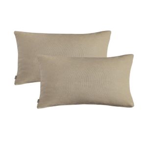 Housse de coussin chenille marron 30x50cm