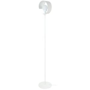 LAMPADAIRE LUNE ONE-Lampadaire géométrique métal  blanc Abat-