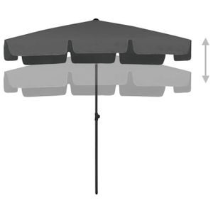 PARASOL GES Parasol de plage/voiles d'ombrage - Anthracite