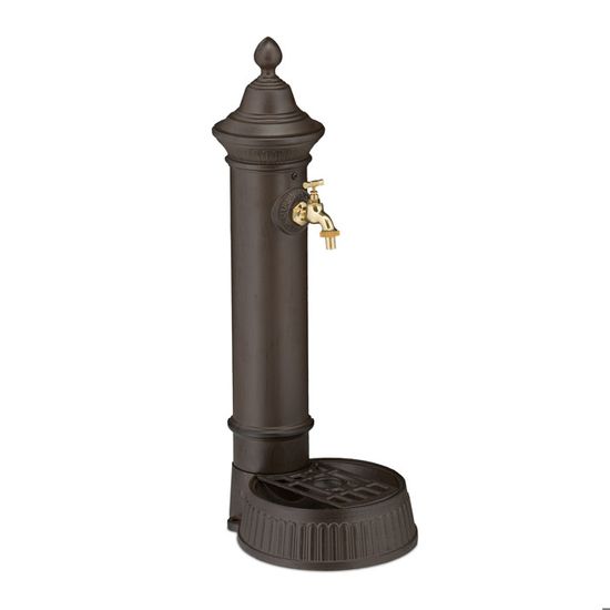 Relaxdays Fontaine Antique Design nostalgique antiquité Aluminium Jardin Robinet HxlxP