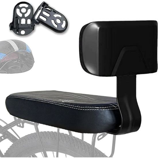 CEASELESLY Coussin de Siège Arrière Vélo,Siège Enfant pour Vélo, Bike Siège Arrière,avec Coussin Doux et Dossier,Siège Enfant/Vélo de Montagne/Coussin de Siège Arrière pour Véhicule d'enfant