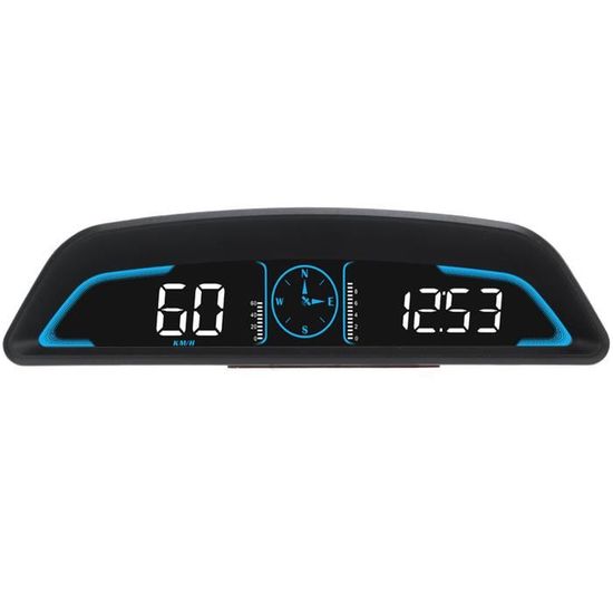 Compteur Universel Voiture Moto Compteur Vitesse Numérique HUD - Affichage Tête Haute GPS, Compatible Voiture Moto Camion Compteur Velo Sans Fil