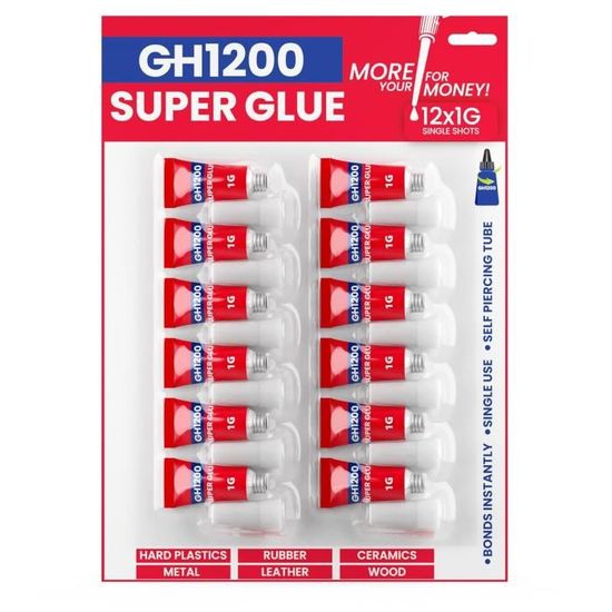 Super Glue Colle Forte Pour Métaux, Verre Et Céramique Colle Liquide Cyanoacrylate 20G*3[u400