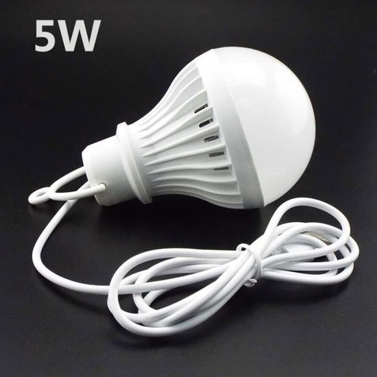 Ampoule LED à Cordon De Tirage - Portable Sur Piles, Pour Décoration Intérieur/extérieur