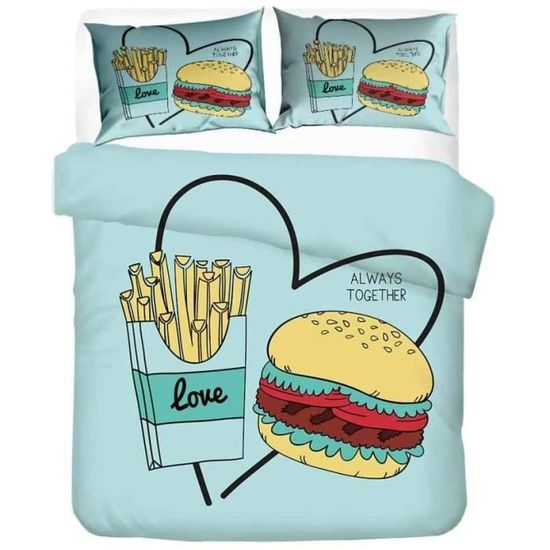 Housse De Couette 220X240 Toucan 3D Parure De Lit Avec Fermeture À Glissière Et 2 Taies D