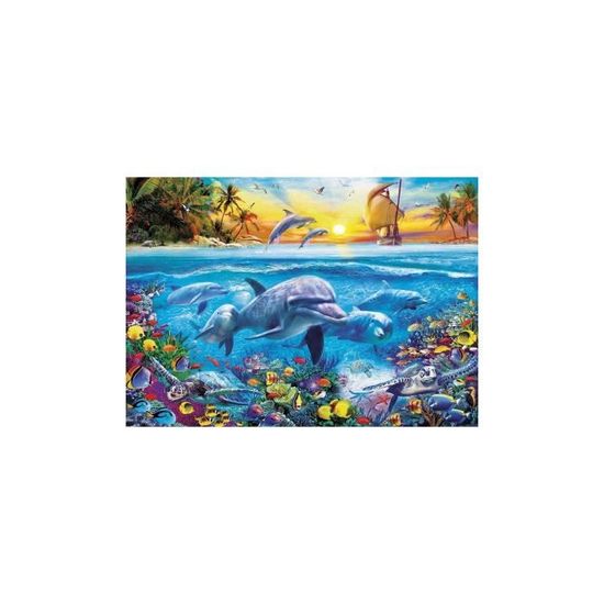 Puzzle Adulte Mer : Dauphins Tortues - 2000 Pieces - Educa - Cdiscount ...