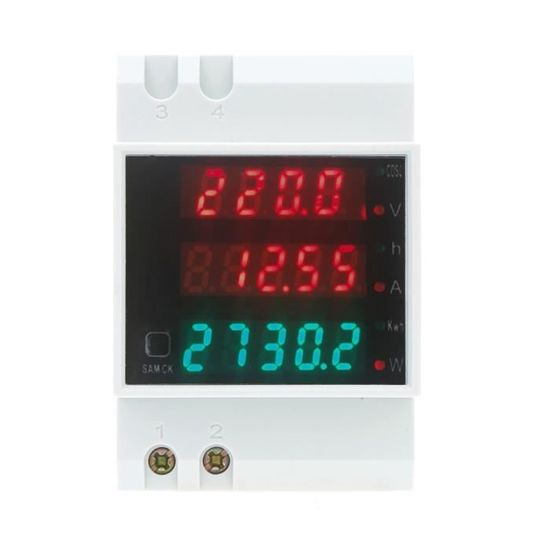 AC80-300V 100 a multifonctionnel numérique Din Rail courant tension puissance facteur compteur Ampèremètre Voltmètre