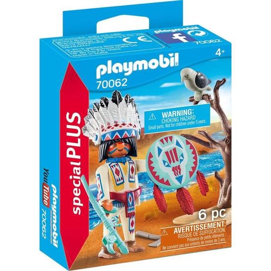PLAYMOBIL 70062 - Spécial Plus -  Chef de tribu autochtone