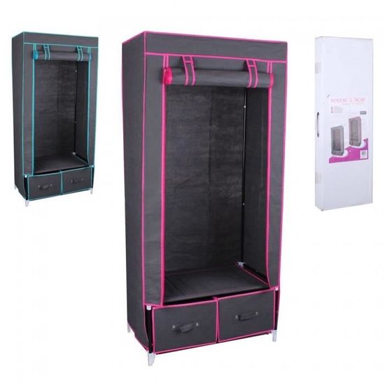 Armoire D Appoint En Tissu Rose Achat Vente Penderie Mobile Armoire D Appoint En Tissu Cdiscount