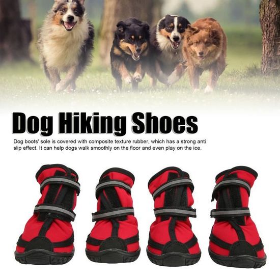 2 Paires Bottines Antidérapantes Pour Petit Chien – Taille 4-5, Semelle Accrocheuse, Laine D'agneau – Protection Neige, Froid, Abrasions - 5