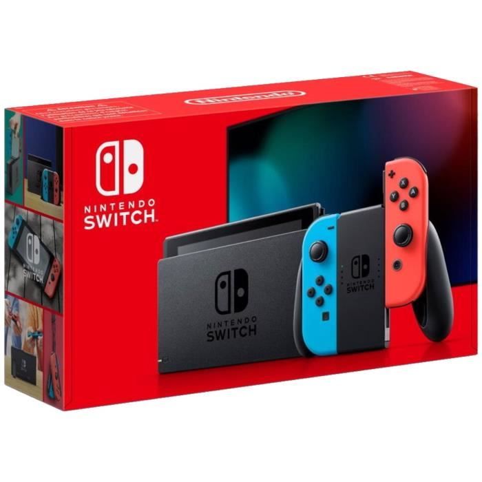 Console Nintendo Switch Avec Un Joy Con Bleu Neon Et Un Joy Con Rouge Neon Cdiscount Jeux Video