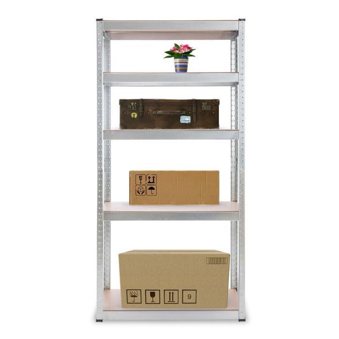 Arebos Étagère Charge Lourde Metallique Rangement Objets Lourds 80 x 30 x 170 cm 350 kg