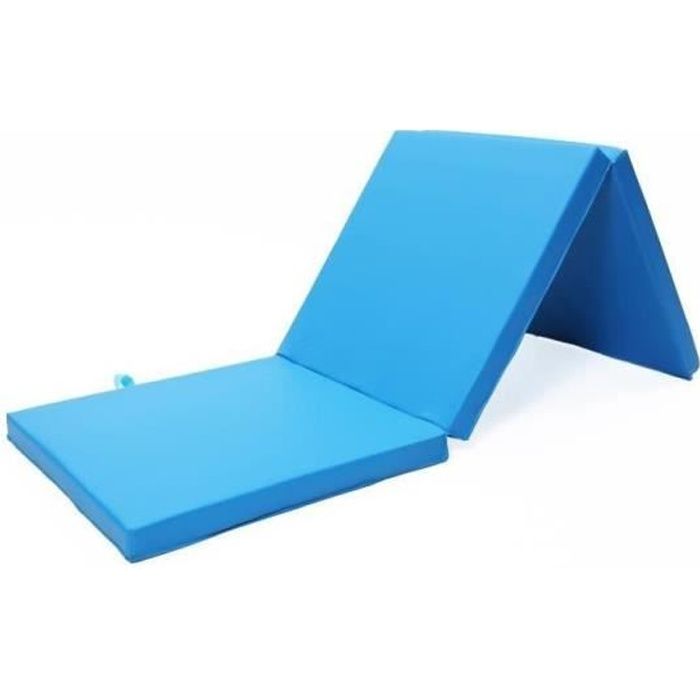 Fasike-Tapis de Sol pour Gymnastique Epais/Tapis de Yoga-Pliable 180*60*5cm Bleu clair