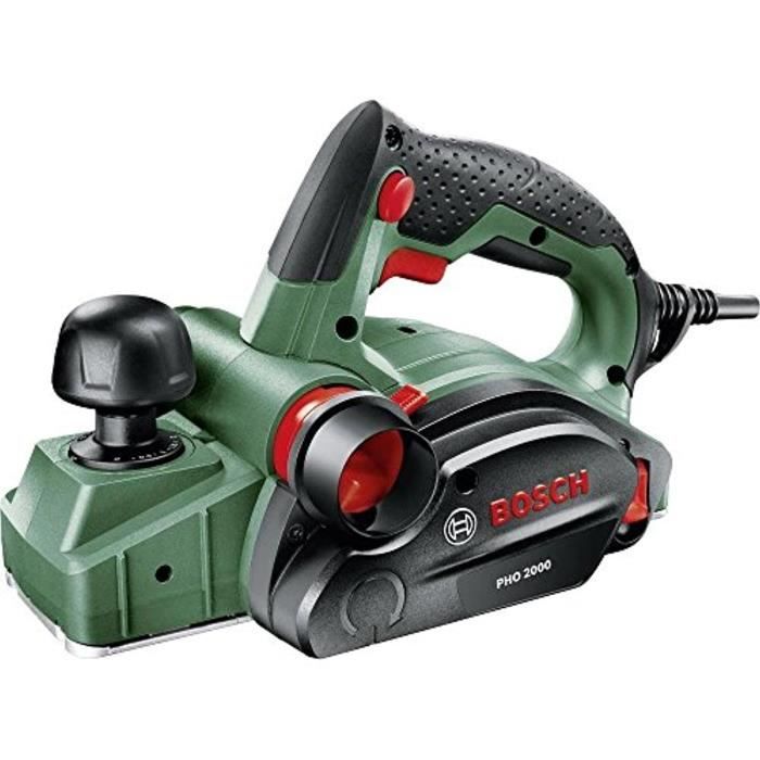Rabot filaire Bosch - PHO 2000 (680W, Fer réversible pour rabot en carbure, clés six pans mâle, emballage carton)