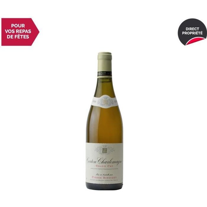 Corton-Charlemagne Blanc 1999 - 75cl - Pierre Bitouzet - Vin AOC Blanc de Bourgogne - Cépage Chardonnay