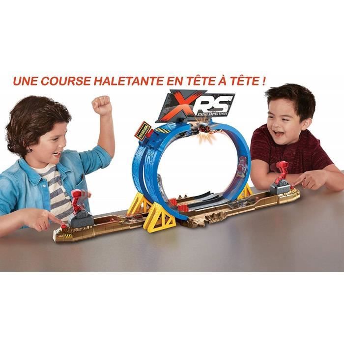 Double circuit+voiture-Disney Pixar Cars- 2 propulseurs de voiture-Cascades,crashs et loopings.Sensationnel! Coffret Ultime