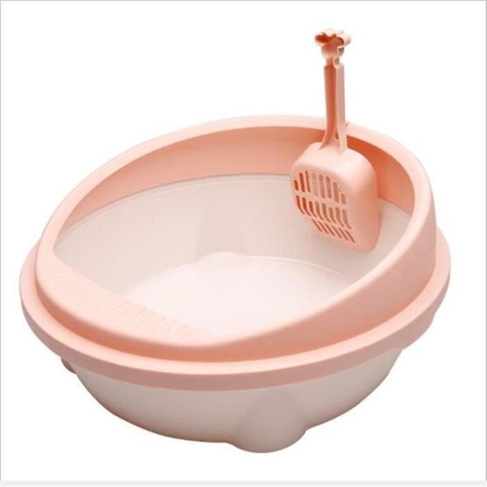 Maison de Toilette,Bac à litière pour chien de compagnie,Litière pour chat,plateau pour chien de chat,Teddy Anti - Type pink-L