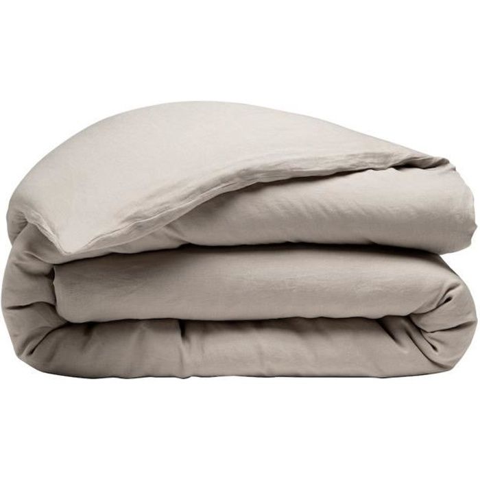 Housse de couette 220x240 cm 100% Lin Lavé Naturel - Linge de lit Housse de couette premium