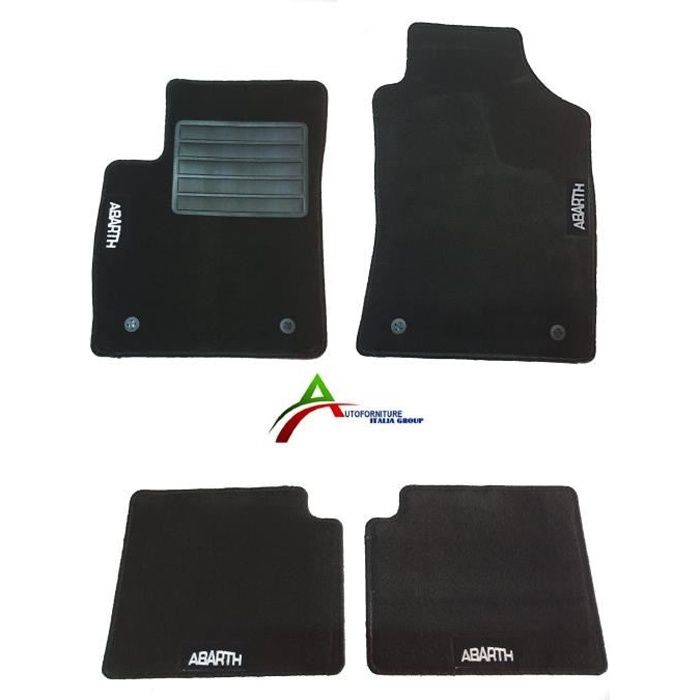 Jeu de 4 tapis moquette pour FIAT 500 ABARTH 2015>