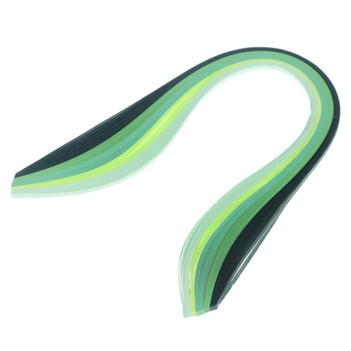 Bricolage,100 pièces-ensemble papier Quilling bandes ensemble 3mm 39cm papier pour artisanat bricolage Quilling outil - Type green#B