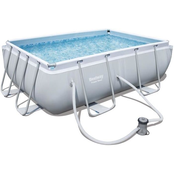 BESTWAY Kit Piscine rectangulaire tubulaire L2,82 x l1,96 x H0,84m