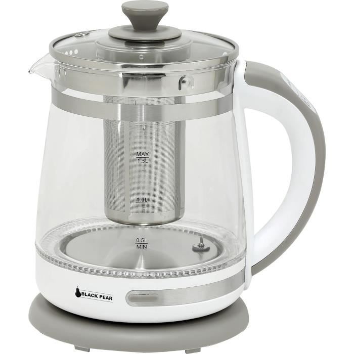 BLACKPEAR BSF 3010 Bouilloire en verre 1,5L - 2200 W - Contrôle de température