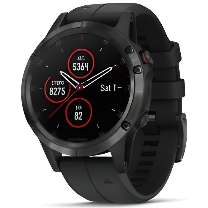Montre GARMIN Fenix 5Plus Gray Sapphire Edition Noire PE 2018