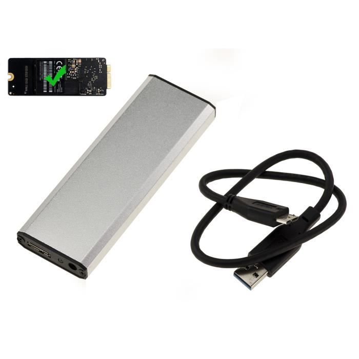 Boitier Aluminium USB 3.0 Pour SSD MACBOOK PRO ANNEE 2012 SSD 8+18 PIN