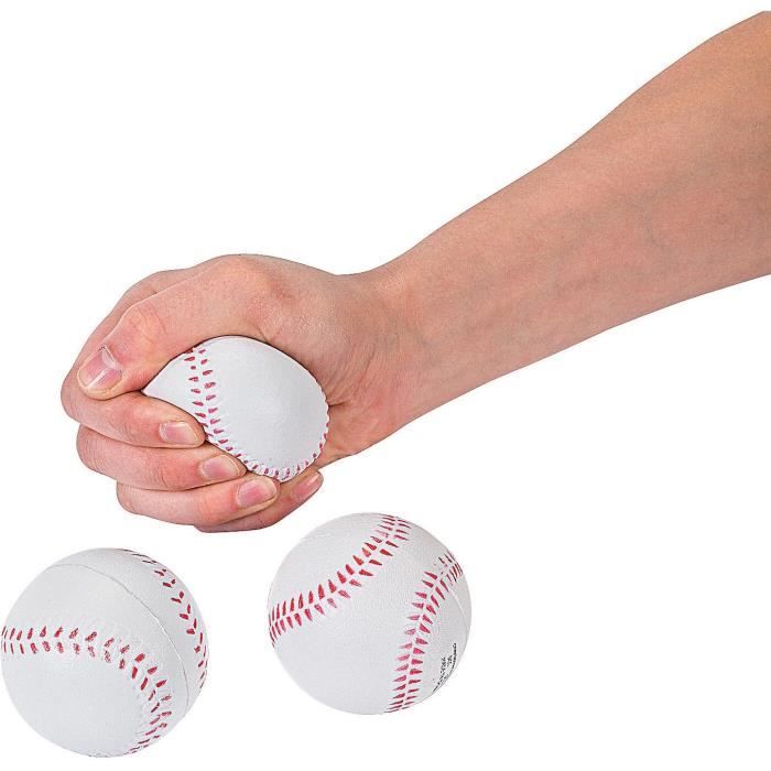 Ballon De Football Lot of 12 Foam Baseball Stress Relief Squeezable Balls Party Favors RJYZH Taille-M