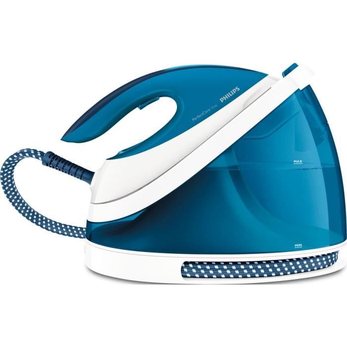 PHILIPS GC7055/20 Centrale de repassage vapeur PerfectCare Viva sans réglage - 2400W - 6 Bars - Blanc