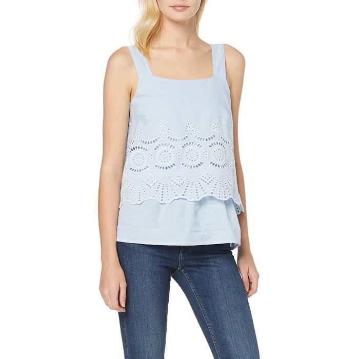 Pieces Pcceleste Slip Top Débardeur, Multicolore (Bright White Stripes: Dustry Blue), Medium Femme - 17096722