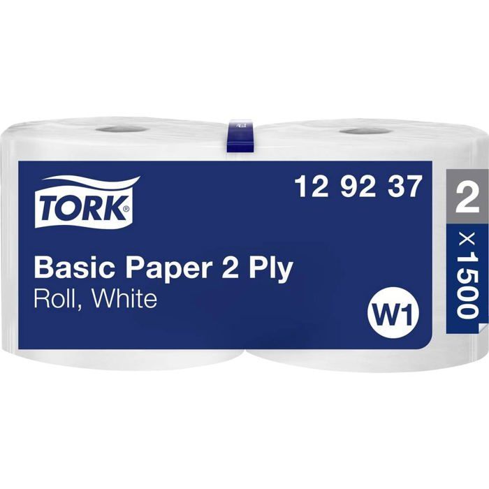 Papier d'essuyage Basic Bobine W1, 510 m, vendu par lot de 2 - TORK 129237 (Par 2)