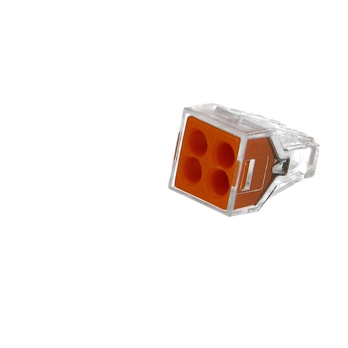100 connecteurs WAGO 4 entrées (orange)