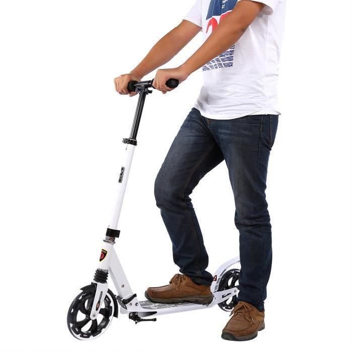 Trottinette pliant Scooter avec 2 roue antichoc réglable en hauteur jouet cadeau Adulte Enfant - XY FR