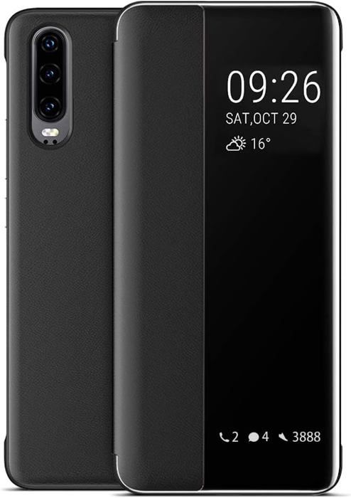 Coque En Cuir PU Effet Daim Compatible Avec Huawei Honor 10, Étui à Rabat Magnétique Avec Emplacements Cartes Et Protection Complète (Bleu