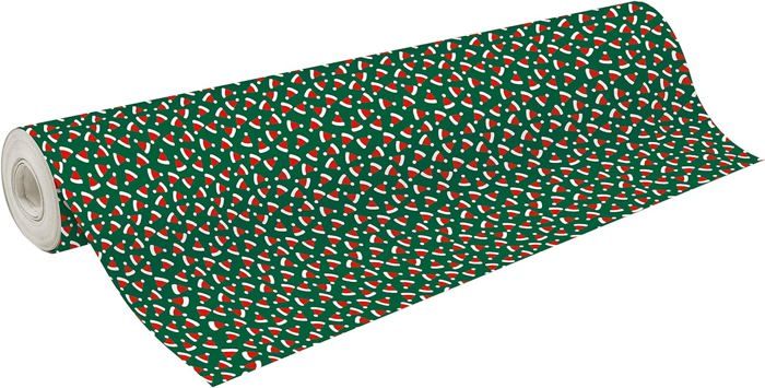 Rouleau Papier Cadeau Clairefontaine 50m X 70cm - Motif Noël Traditionnel - 60g - Fabriqué En France