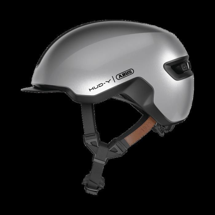 Casque de vélo - ABUS - HUD-Y - Coque EPS ActiCage - Lampe LED rechargeable magnétique - Visère multi-positions Casque de vélo - ABUS - HUD-Y - Coque EPS ActiCage - Lampe LED rechargeable magnétique - Visère multi-positions