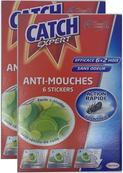 Autocollant anti mouche et moucheron: 60x pièges collant sans