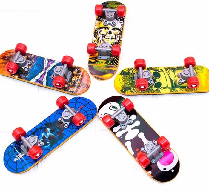 Skateboard Doigt - Planche Miniature Aléatoire, Alliage, Roulements - Jouet, Collection, Cadeau