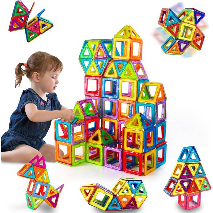 Sets de jeux de construction - TRISBIFELA - Construction Magnétique - 38 pièces - Multicolore - 3-8 ans