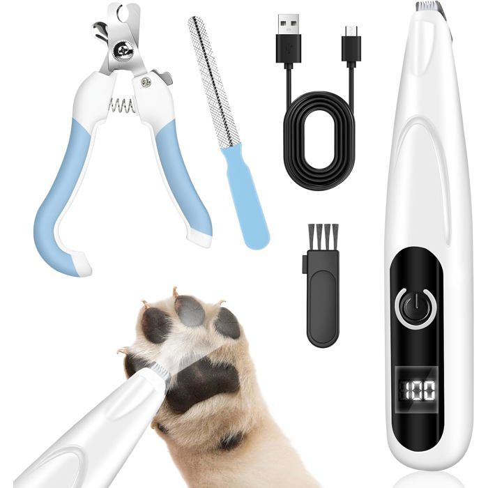 Comparer les prix de Tondeuse à Pattes de Chien avec Lumière LEDTondeuse ChatTondeuse Chien Rechargeable par USBTondeuse pour Chien Rasoir pour
